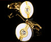 BUTTON GOLD PLATED CUFFLINKS