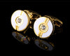 BUTTON GOLD PLATED CUFFLINKS