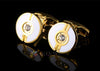 BUTTON GOLD PLATED CUFFLINKS