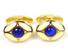 Blue eye Gold Cufflinks