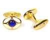 Blue eye Gold Cufflinks