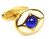 Blue eye Gold Cufflinks