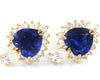 Royal Blue Sapphire Heart Cut Cufflinks