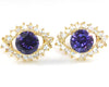 Purple Amethyst Round Cut Cufflinks