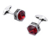 RETRO RED CRYSTAL CUFFLINKS