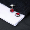 RETRO RED CRYSTAL CUFFLINKS