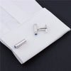 Cylinder Pattern Crystal Cufflinks