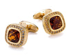 Gold Rhinestone Cufflinks