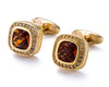 Gold Rhinestone Cufflinks