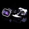 PURPLE CRYSTAL CUFFLINKS