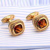 Gold Rhinestone Cufflinks