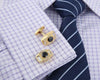 Black Crystal Gold Cufflinks